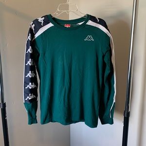 Kappa medium green mens long sleeve shirt